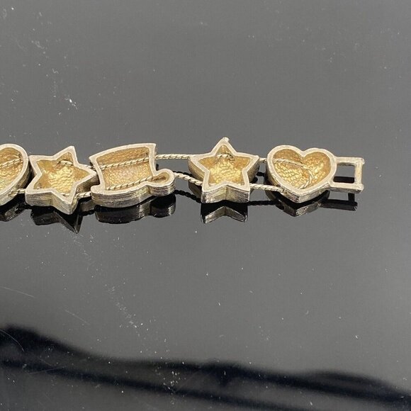 4th Of July USA American Flag Patriotic Charm Bracelet W/ Clasp Closure - Picture 7 of 9